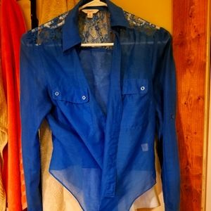 Medium Blue Candies Women's Dress Shirt